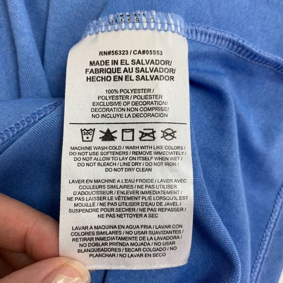 Nike Dri Fit Shirt Womens XS Extra Small Blue Jay Legend 2.0 V Neck Training Tee - Picture 8 of 11